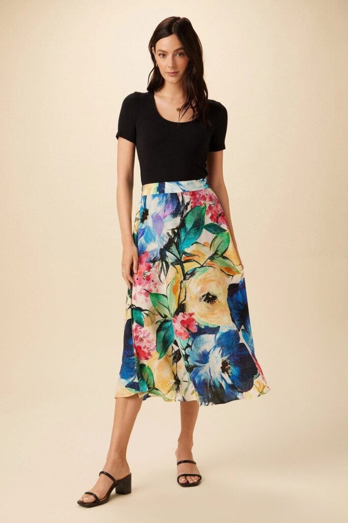 Amour Vert ethical midi skirt