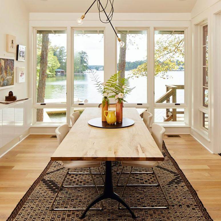 Alabama Sawyer reclaimed wood furniture sustainable dining table pictured
