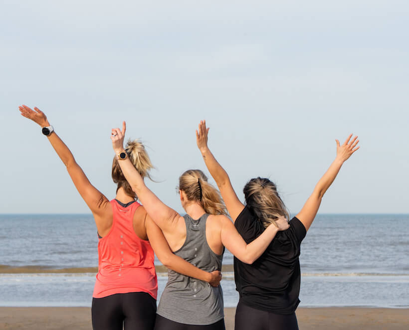 Tripulse eco-friendly activewear at the beach