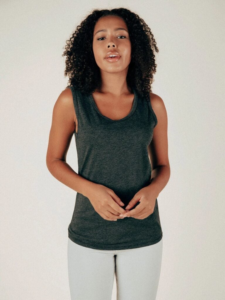 Graceful district grey cotton tank