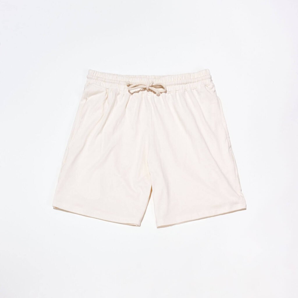 White organic cotton shorts
