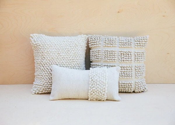 Territory Design natural throw pillows