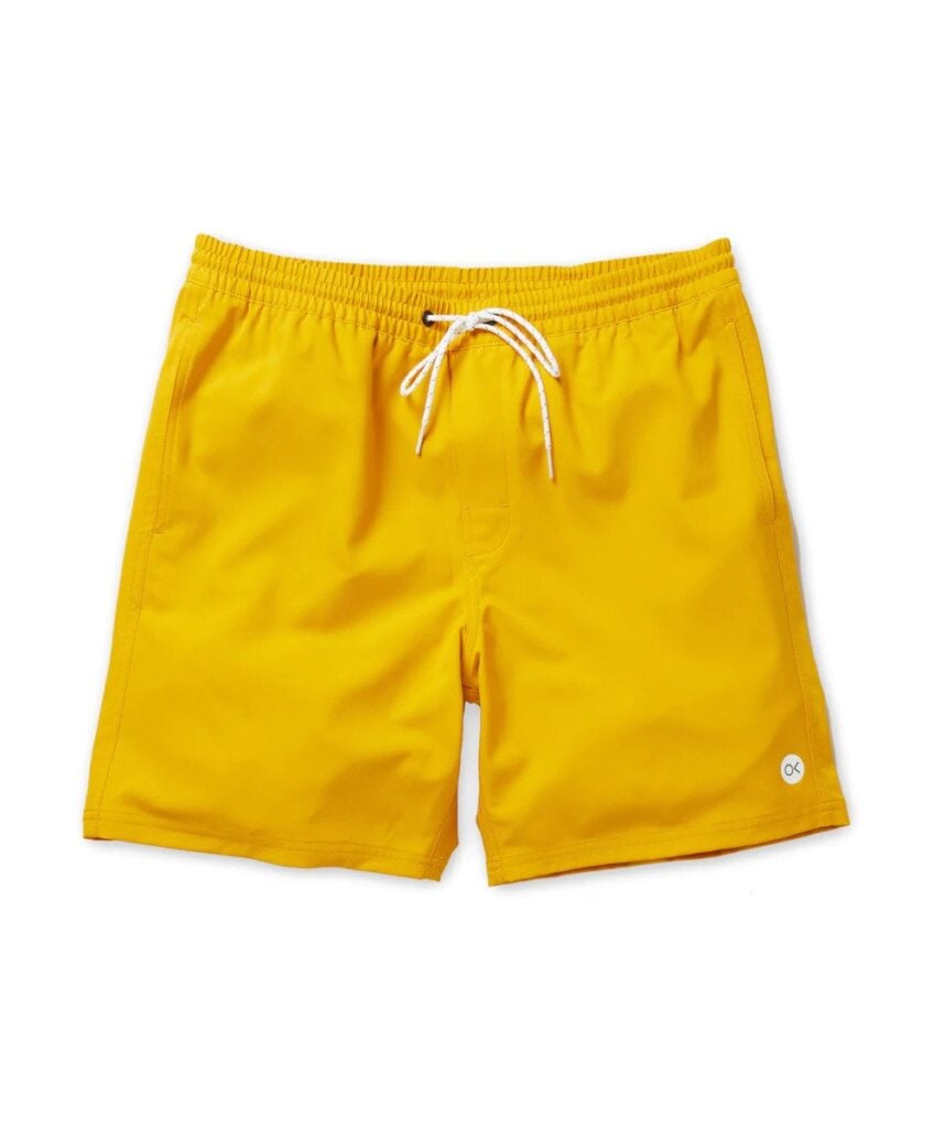 Outerknown recycled swim trunks from recycled plastic