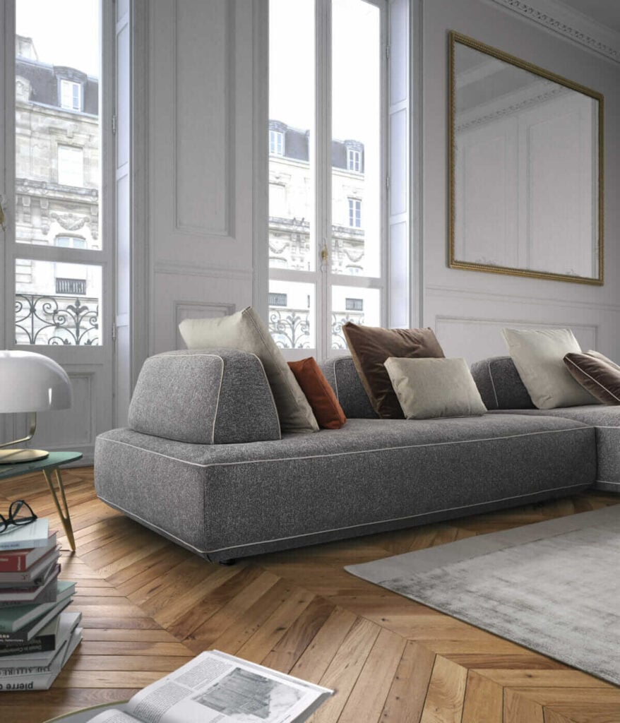 Resource sustainable furniture featuring a couch in apartment