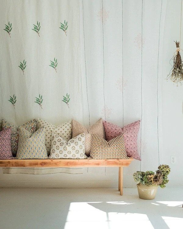 Soil to studio natural throw pillows