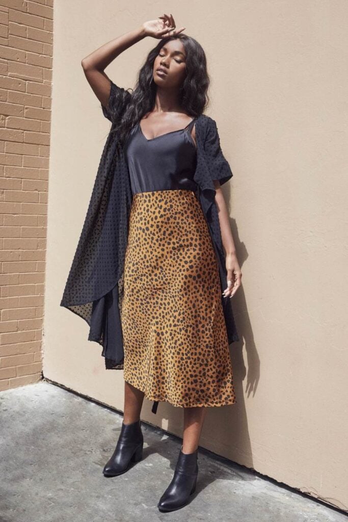 Vetta reversible midi skirt