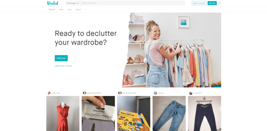 Vinted online thrift store